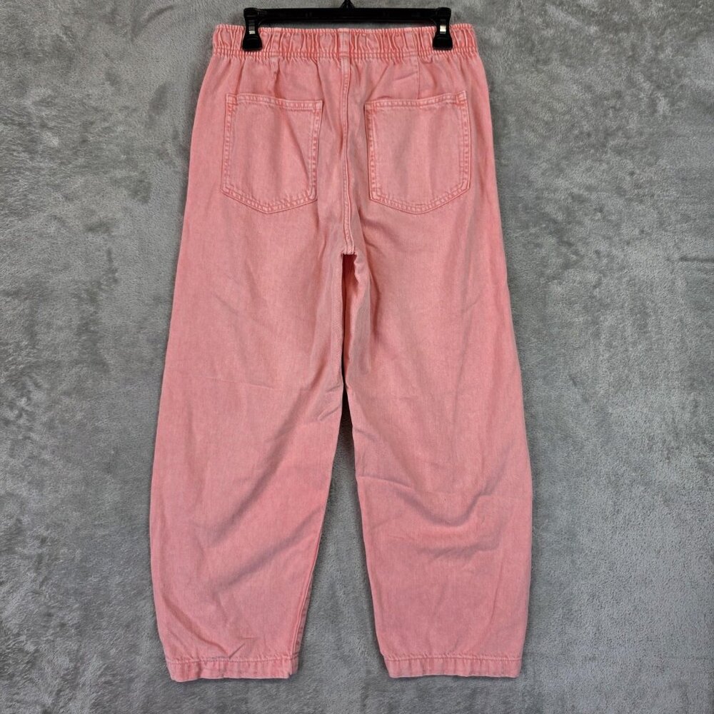 Gap pink drawstring waist, pull-on barrel pants. size S - Picture 2 of 12
